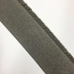 Gr elastik med flsekant  - pr. meter